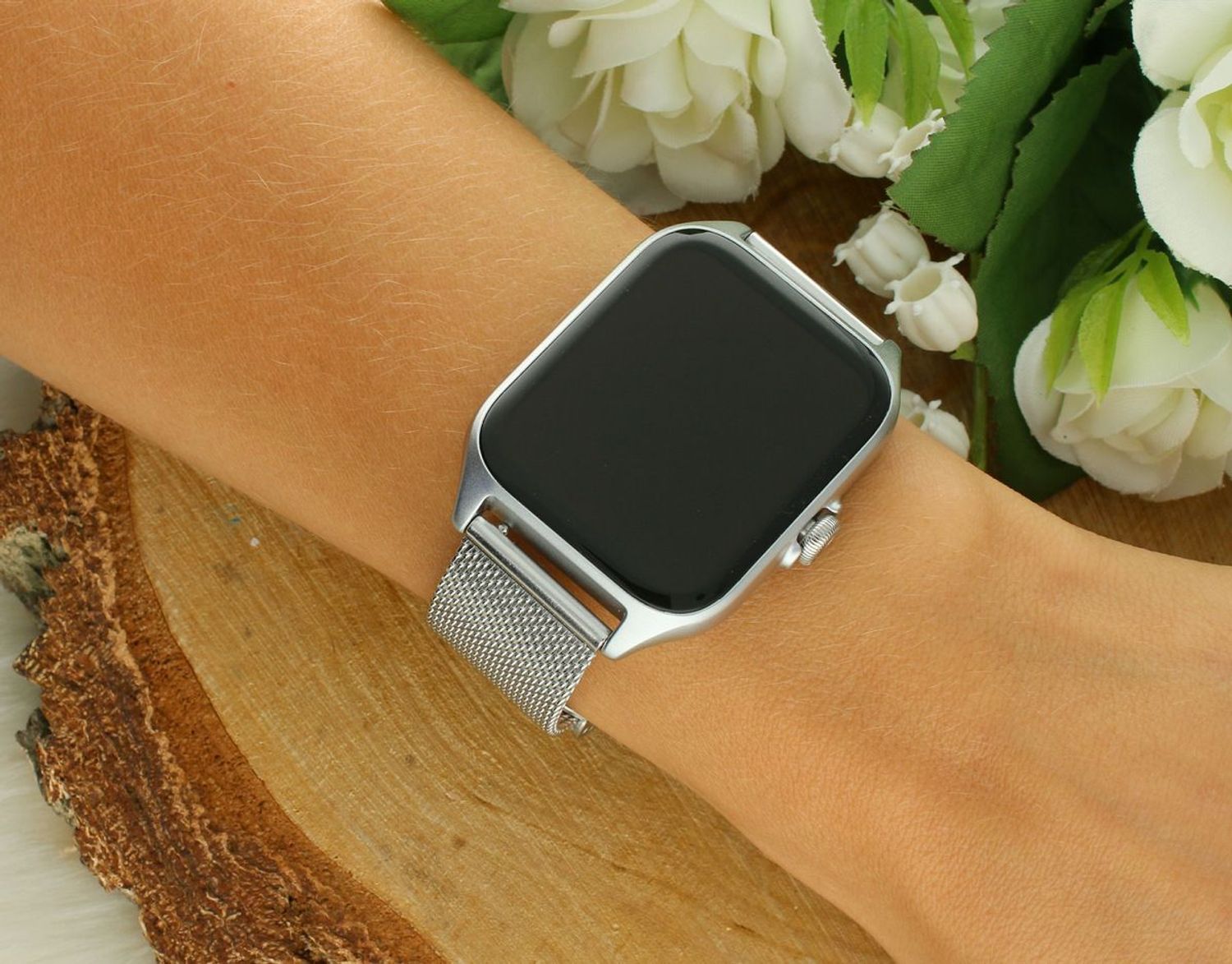 Smartwatch Garett GRC Activity 2 błękitny matowy + srebrna bransoleta. Smartwatch Garett. Smartwatch Garett na bransolecie. Smartwatch Garett w niebieskim kolorze. Smartwatch Garett na prezent (4).jpg